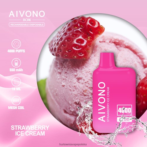 Hurtownia Vape Polska - Aivono AIM BOXX 4000 lody truskawkowe VB00FF221