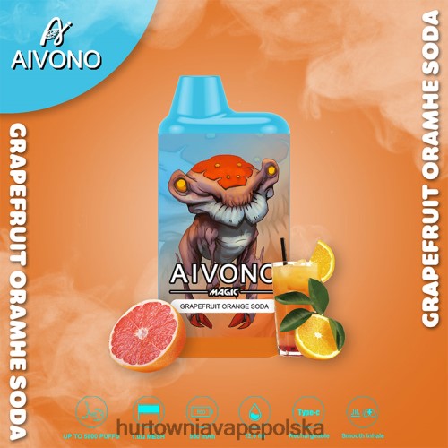 Hurtownia Vape Polska - Aivono AIM MAGIC Papieros w pudełku ustnym 5800 soda grejpfrutowo-pomarańczowa VB00FF101