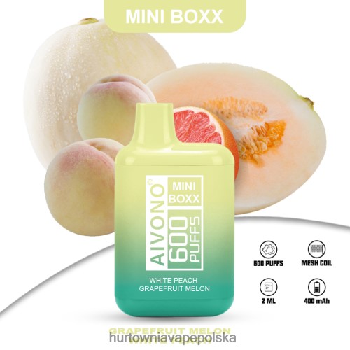 Hurtownia Vape Polska - Aivono AIM MINI BOXX 600 melon grejpfrutowo-biały brzoskwiniowy VB00FF241