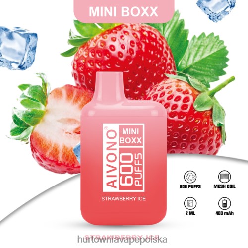 Vape Shop Kraków - Aivono AIM MINI BOXX 600 lód truskawkowy VB00FF236