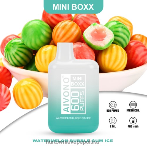 Vape Shop Lublin - Aivono AIM MINI BOXX 600 lód z gumy balonowej arbuzowej VB00FF235