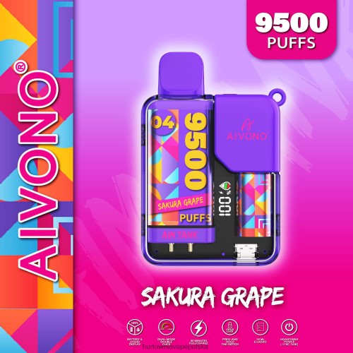 Vape Shop Kraków - Aivono AIM TANK 9500 winogrono sakura VB00FF36