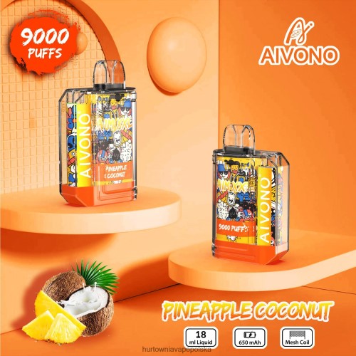 Hurtownia Vape PL - Aivono AIM XXL Przezroczysta naklejka na usta 9000 ananas, kokos VB00FF52