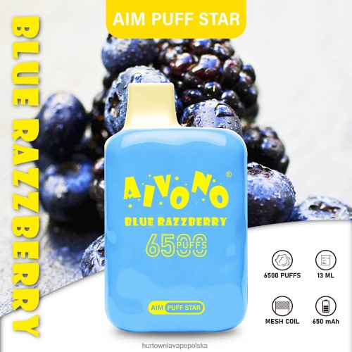 Hurtownia Vape PL - Aivono AIM PUFF STAR 6500 niebieska jagoda VB00FF292