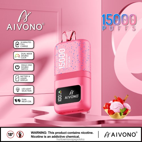 Vape Shop Kraków - Aivono AIM magic 15000 lody truskawkowe VB00FF66
