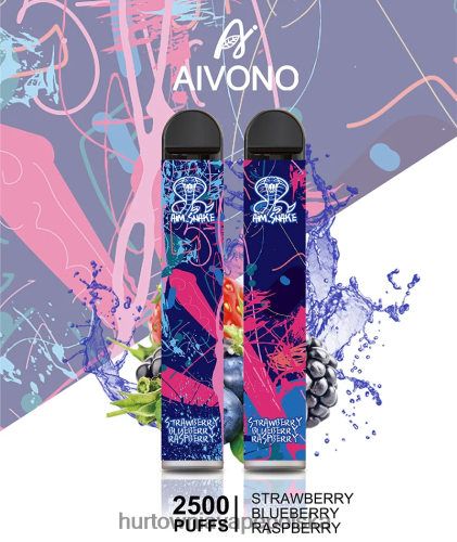 Vape Shop Białystok - Aivono AIM SNAKE 2500 truskawka jagoda malina VB00FF318