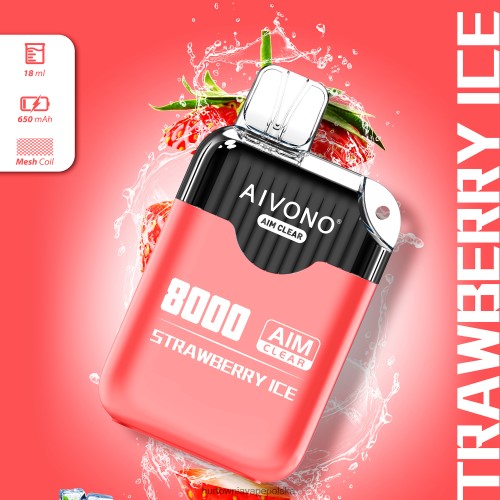Vape Shop Lublin - Aivono AIM CLEAR 8000 lód truskawkowy VB00FF205