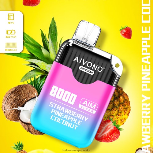 Vape Shop Wrocław - Aivono AIM CLEAR 8000 truskawka ananas kokos VB00FF207