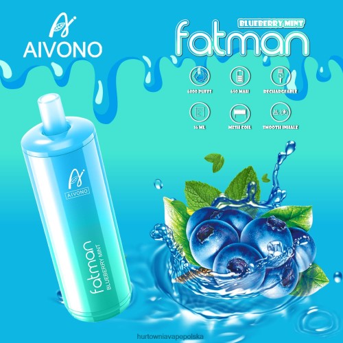 Hurtownia Vape PL - Aivono FATMAN 6800 jagodowa mięta VB00FF22