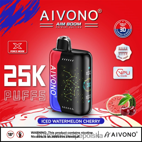 Vape Shop Wrocław - Aivono AIM BOOM 25000 mrożona wiśnia arbuzowa VB00FF347