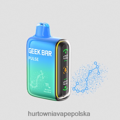 Vape Tech Poland - niebieska mięta VPNZX73 GEEK BAR Pulse edycja zodiaku 7500 zaciągnięć/15000 zaciągnięć