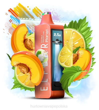 Hurtownia Vape Polska - Elf Bar Planet 25000 podwójna brzoskwiniowa limonka 6J2T31
