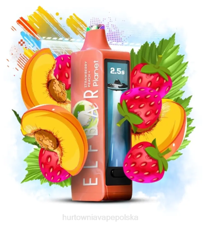 Vape Shop Białystok - Elf Bar Planet 25000 truskawkowa brzoskwinia 6J2T28