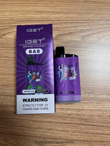 Vape Shop Białystok - lód winogronowy VPNZX88 IGET BAR 3500 5% nikotyny