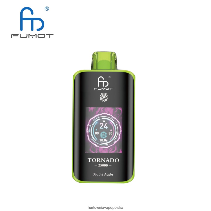 Vape Shop Lublin - Fumot Tornado 25000 jednorazowych waporyzatorów podwójne jabłko 46PH2X5