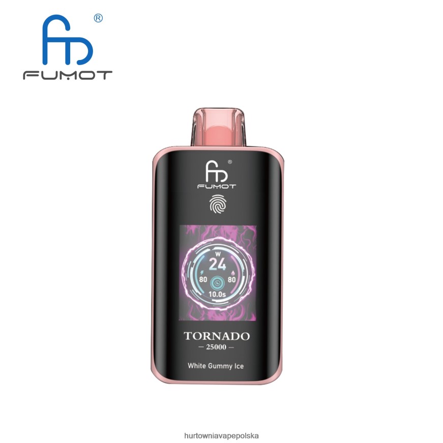 Vape Shop Warszawa - Fumot Tornado 25000 jednorazowych waporyzatorów biały żelkowy lód 46PH2X14