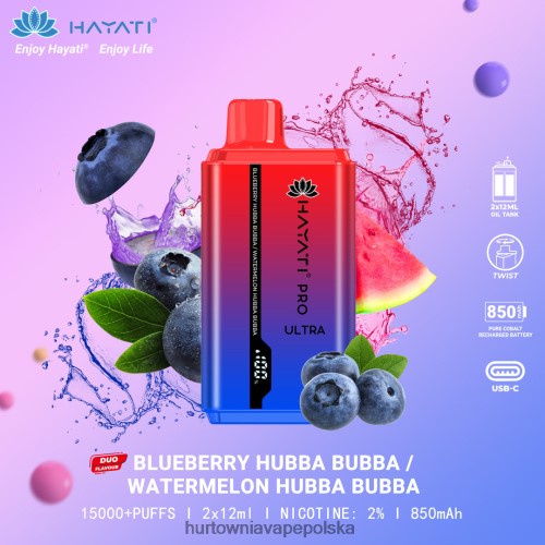 Hurtownia Vape PL - hubba bubba jagodowa/hubba arbuzowa VPNZX222 Hayati Pro Ultra