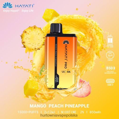 Hurtownia Vape W Polsce - mango brzoskwiniowy ananas VPNZX209 Hayati Pro Ultra
