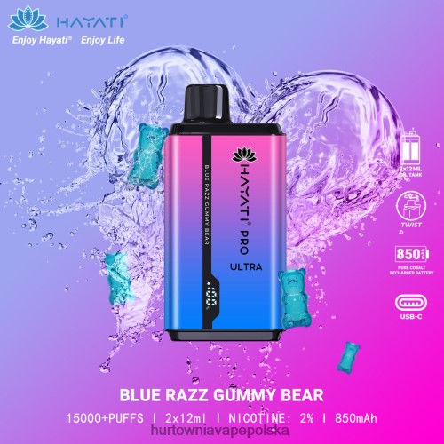 Hurtownia Vape W Polsce - niebieski żelkowy miś Razz VPNZX199 Hayati Pro Ultra