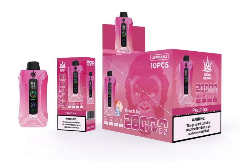 Hurtownia Vape W Polsce - Bang Beach Waporyzator z inteligentnym ekranem o wydajności 20000 zaciągnięć lód brzoskwiniowy J66LVB9