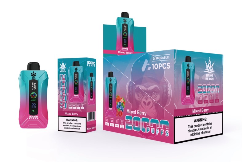 Vape Shop Lublin - Bang Beach Waporyzator z inteligentnym ekranem o wydajności 20000 zaciągnięć mieszana jagoda J66LVB5