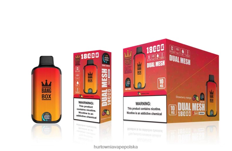 Hurtownia Vape Polska - Bang Box 18 000 zaciągnięć mango truskawkowe J66LVB99