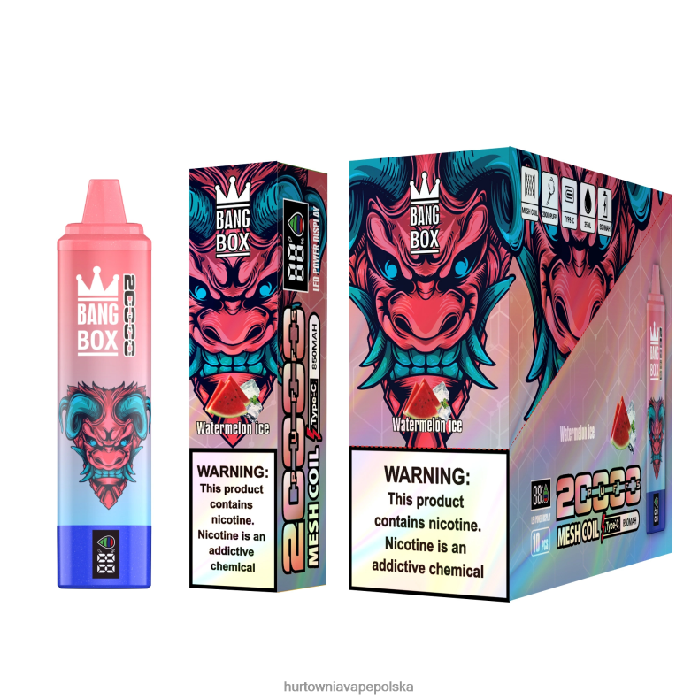 Hurtownia Vape Polska - Bang Box 20000 lód arbuzowy J66LVB56