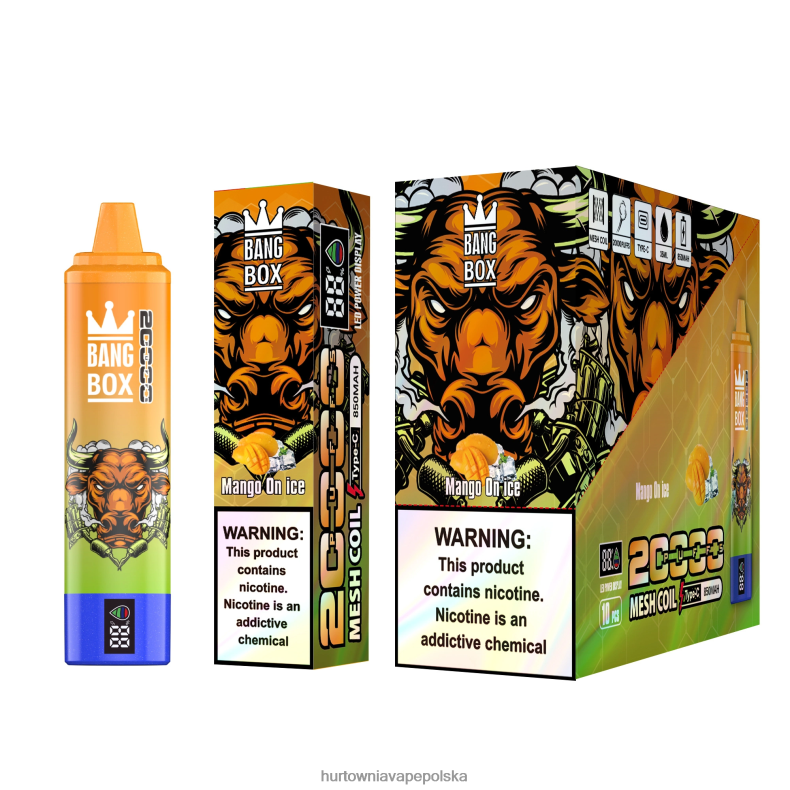 Hurtownia Vape W Polsce - Bang Box 20000 mango na lodzie J66LVB54