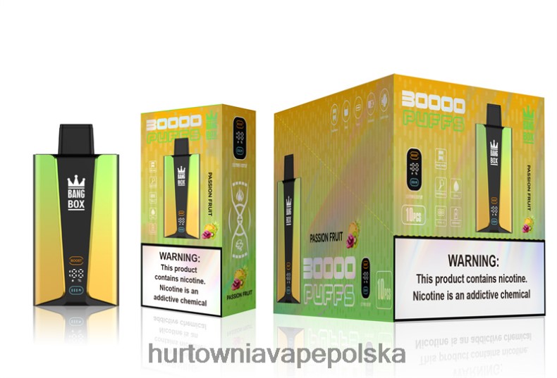 Vape Shop Kraków - Bang Box Inteligentny ekran o pojemności 30 000 zaciągnięć marakuja J66LVB84