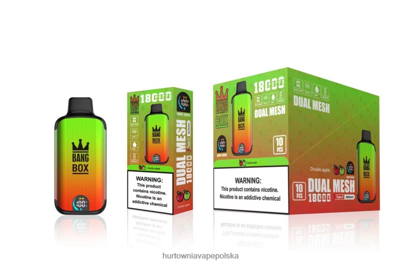 Vape Shop Lublin - Bang Box 18 000 zaciągnięć podwójne jabłko J66LVB93