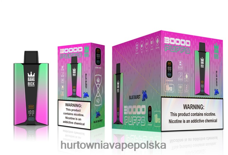 Vape Shop Warszawa - Bang Box Inteligentny ekran o pojemności 30 000 zaciągnięć niebieski wybuch J66LVB82