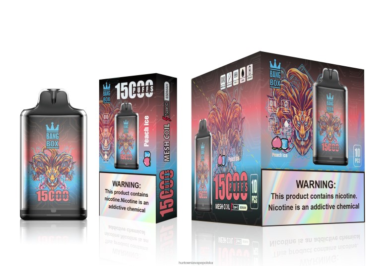 Vape Shop Warszawa - Bang Box s1-15000 zaciągnięć lód brzoskwiniowy J66LVB102