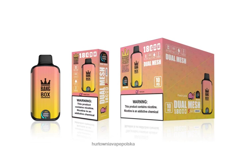 Vape Tech Poland - Bang Box 18 000 zaciągnięć sok brzoskwiniowy J66LVB91