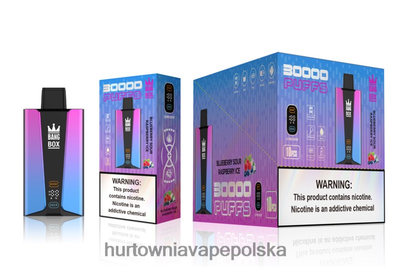 Vape Tech Poland - Bang Box Inteligentny ekran o pojemności 30 000 zaciągnięć lód jagodowo-kwaśny malinowy J66LVB81