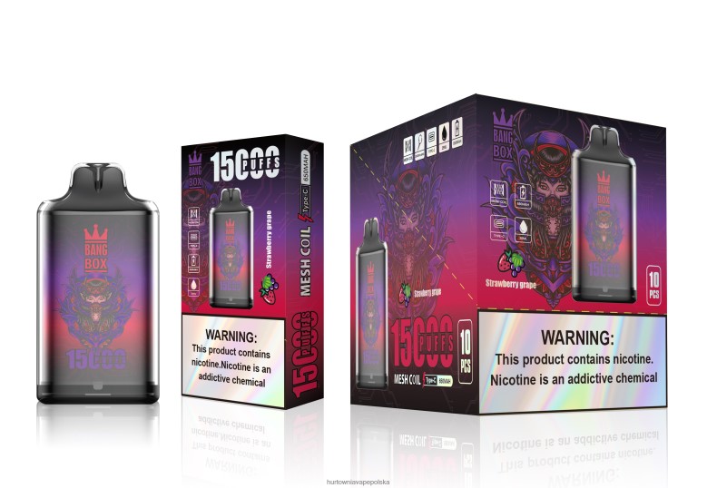 Vape Tech Poland - Bang Box s1-15000 zaciągnięć winogrono truskawkowe J66LVB111