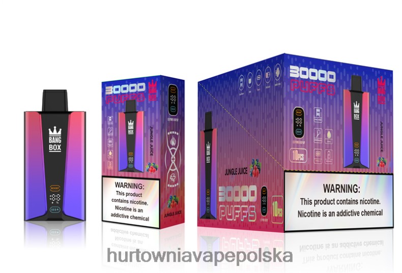 Wapować Kupic - Bang Box Inteligentny ekran o pojemności 30 000 zaciągnięć sok z dżungli J66LVB78