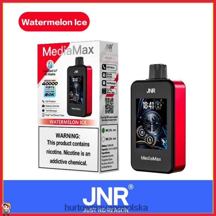 Vape Shop Białystok - JNR MediaMax zadycha 40 tys 004FL418 lód arbuzowy
