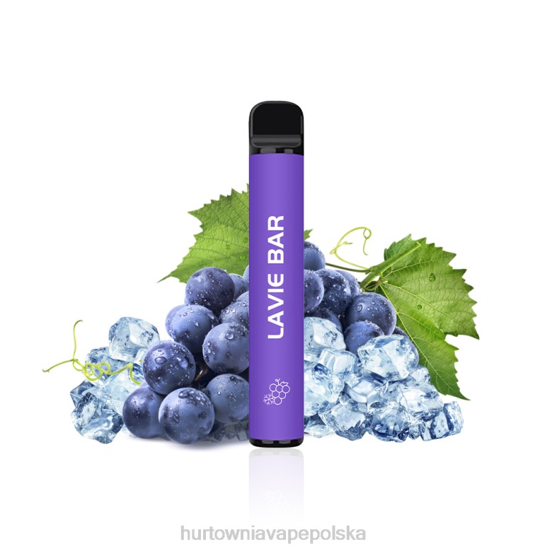 Hurtownia Vape PL - LAVIE BAR Wersja 2% 800 zaciągnięć 8R2Z322 lód winogronowy