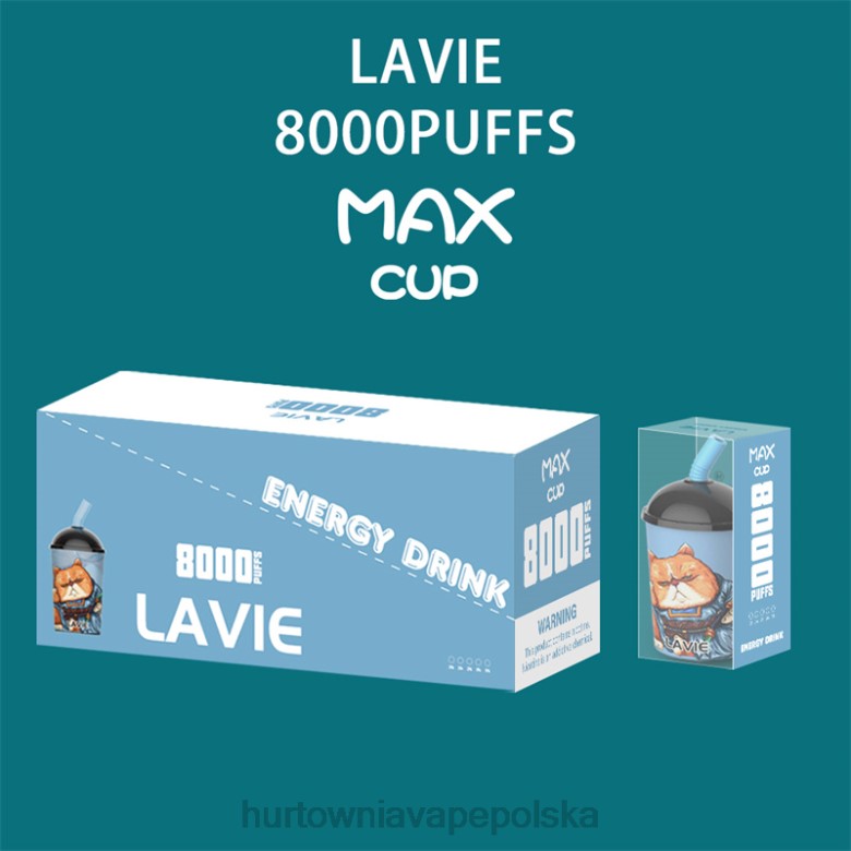 Hurtownia Vape W Polsce - LAVIE Max Cup 8000 zaciągnięć 8R2Z259 napój energetyczny