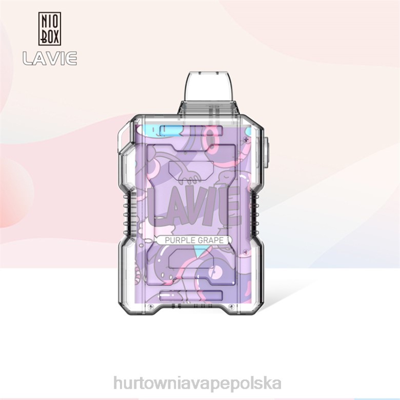 Hurtownia Vape PL - LAVIE NIO BOX 9000 zaciągnięć 8R2Z192 fioletowe winogrono