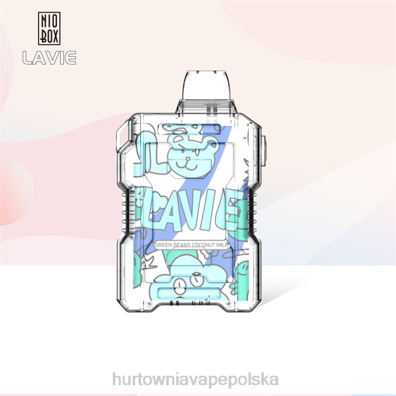 Vape Shop Białystok - LAVIE NIO BOX 9000 zaciągnięć 8R2Z188 mleko kokosowe z zielonej fasoli