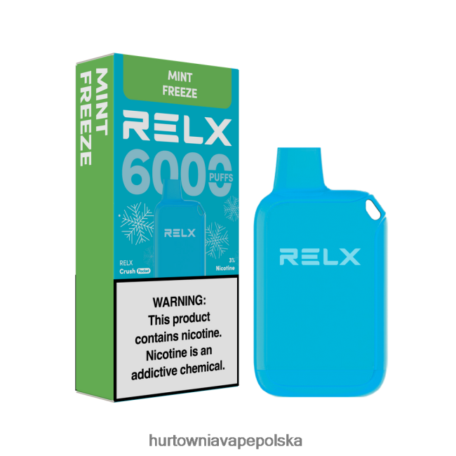 Hurtownia Vape PL - RELX Crush Pocket 6000 lodowych zamrożenie mięty F0T60612