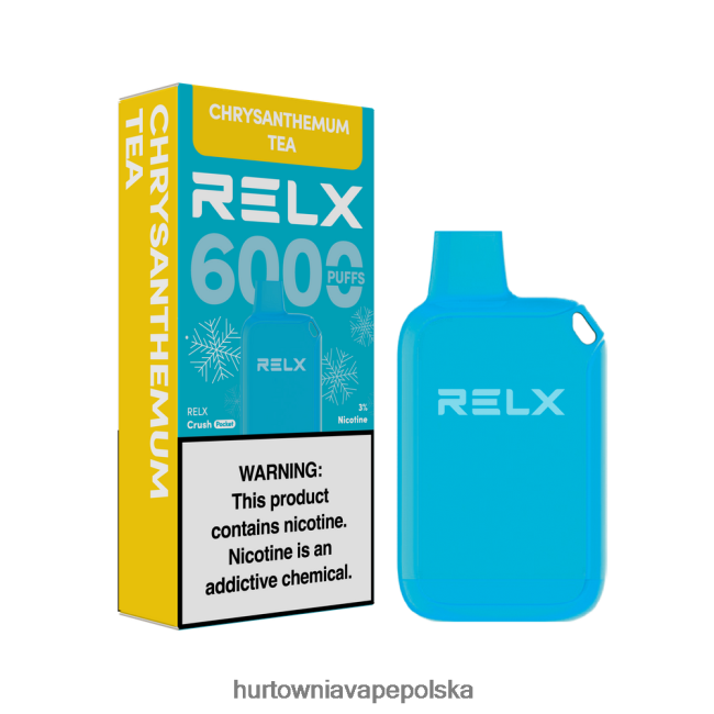 Hurtownia Vape Polska - RELX Crush Pocket 6000 lodowych herbata chryzantemowa F0T60621