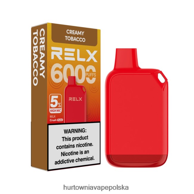 Vape Shop Białystok - RELX Crush Pocket 6000 5% wysoki nic kremowy tytoń F0T60628