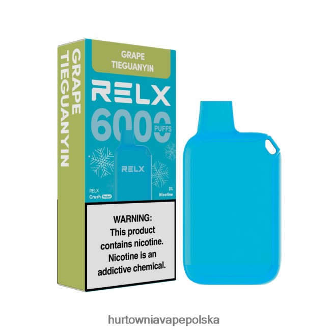 Vape Shop Białystok - RELX Crush Pocket 6000 lodowych winogronowy tieguanyin F0T60618