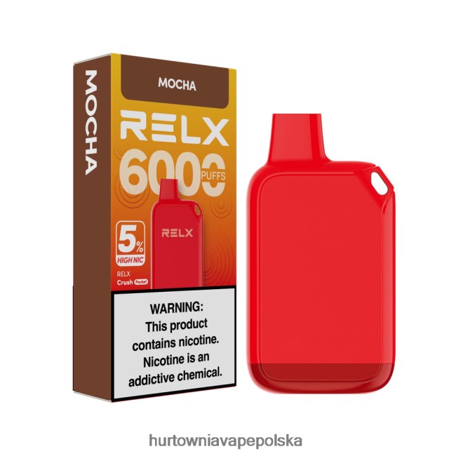 Vape Shop Lublin - RELX Crush Pocket 6000 5% wysoki nic mokka F0T60625