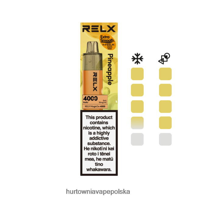 Hurtownia Vape Polska - RELX MagicGo 4000 jednorazowych waporyzatorów ananas F0T6061