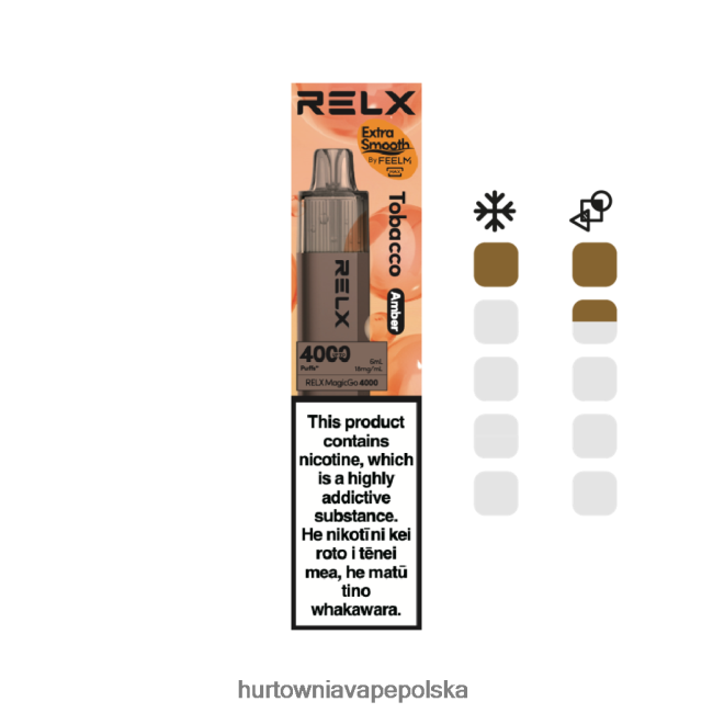 Vape Shop Lublin - RELX MagicGo 4000 jednorazowych waporyzatorów tytoń (bursztynowy) F0T6065