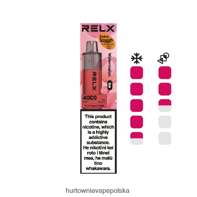 Vape Shop Wrocław - RELX MagicGo 4000 jednorazowych waporyzatorów arbuz (lód) F0T6067