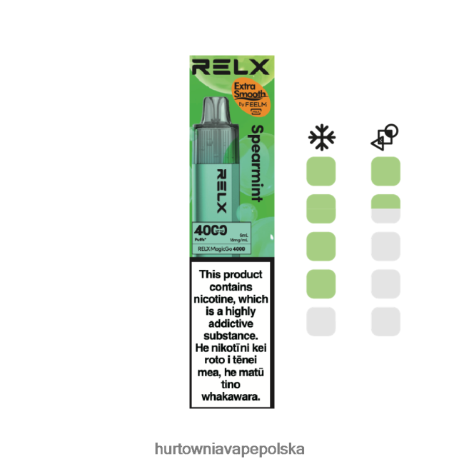 Vape Tech Poland - RELX MagicGo 4000 jednorazowych waporyzatorów mięta F0T6063